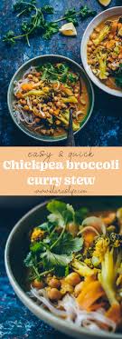 Seek the light with this sunshine in a pot. Chickpea Broccoli Curry Stew With Noodles Klara S Life