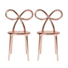 ribbon chair metal finish set of 2 pieces in 2021 metal chairs metal metal finishes