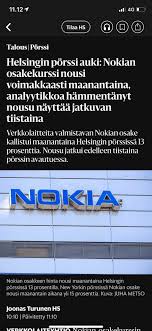 Please check the weekly thread to see if a news article has been linked before posting it in this sub. Translation Nokia Stock Up Strongly Since Monday Analysts Confused Suomi Perkele Wsb Going Worldwide Wallstreetbets