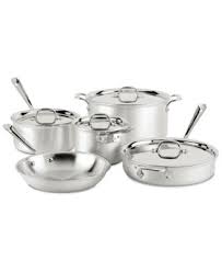 Handles on smaller pot lids are undersized. Master Chef 9 Pc Cookware Set Macys Com Cookware Set Stainless Steel Cookware Set Stainless Steel Cookware