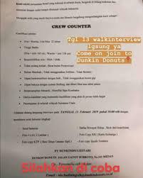 Surat lamaran kerja crew dunkin donutst : Job S In Medan Photos Facebook