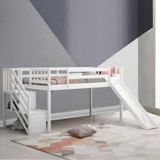 Having to move heavy furniture up or down stairs adds another layer of complexity to an already arduous task, but there's not always going to be a way around it. Kids Loft Bed With Slide Urhomepro Wooden Bunk Bed Low Loft Bed Frame With Ladder Staircase Twin Loft Bed Frame No Box Spring Needed Christmas Birthday Gift Bedroom Furniture White W14328 Walmart Com