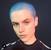 Blue Buzz Cut Men