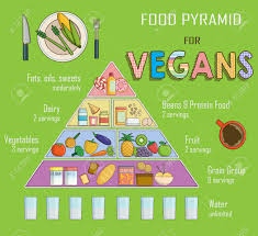 Infographic Chart Illustration Of A Food Pyramid For Vegetarian
