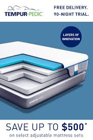 Layers Of Innovation Built To Channel Heat Away From Your Body Tempur Breeze Is Made With Proprietary Cooling Technol Mattress Tempurpedic Adjustable Mattress
