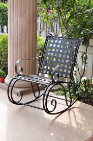 International Caravan Mandalay Iron Outdoor Patio Rocker In 2020 Patio Rocking Chairs Rocking Chair Porch Metal Rocking Chair
