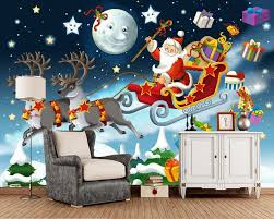 Christmas background with santa claus and merry. Papel De Parede Christmas Santa Claus Cartoon Children Wallpaper Living Room Tv Sofa Wall Bedroom Restaurant Cafe Bar Mural Wallpapers Aliexpress