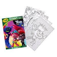 My one complaint would be that i didn't notice the title says giant coloring pages. Crayola 18 Page Giant Coloring Pages Trolls World Tour