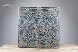 We love this red panel for any asian inspired decor and can absolutely picture it in an entrance to an asian restaurant or other asian establishment. Hammered Tin Decorative Ceiling Panel
