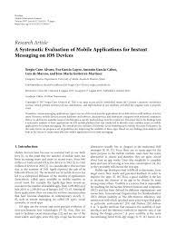 PDF) A Systematic Evaluation of Mobile Applications for Instant Messaging  on iOS Devices