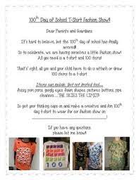 100th Day T Shirt Parent Note Notes To Parents 100th Day 100 Days Of School