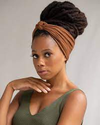 Cider Ribbed Bandie Hair Wraps Natural Black Women Cool Hairstyles