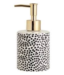Black And White Check Soap Dispenser Black Dots Porcelain Soap Dispenser Soap Dispenser Gold Soap Soap