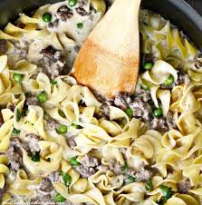 One Pot Ground Beef Stroganoff Recipe Ground Beef Stroganoff Easy Meat Recipes Beef Stroganoff