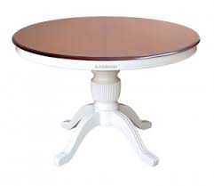 Table ronde rustique en pin massif 120 cm + rallonge 40 cm farmer. Table Ronde 120 Cm