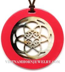 Lacquer Horn Pendant For Chain