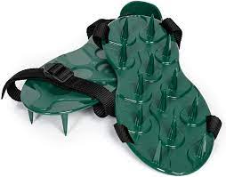 Aeration with solid spikes using equipment such as the garden fork, aerator sandals or shoes, rolling lawn aerators or powered machinery is generally done to a depth between 1 and 6 inches with the top two inches being the most important. Lawn Spike Aerator Shoes Sandals British Designed And Manufactured For Maximum Aeration Amazon Co Uk Garden Outdoors