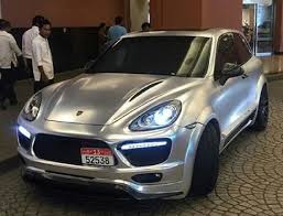 Porsche Cayenne Wrapped Matte Chrome