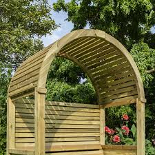 A guide to garden arbours and how they differ from pergolas and gazebos. Rowlinson Modena Garden Arbour Seat Furniture123