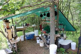 setting up an outdoor kitchen