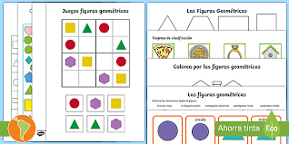 Te presento una colección de fichas de preescolar para trabajar en el aula, refuerza conceptos de colores, figuras geométricas, trazos, números, cantidades y letras. Actividades Juegos Figuras Geometricas Teacher Made