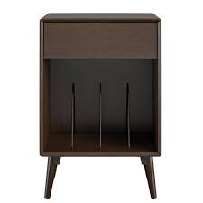 And the large cubby will hold 25 lbs. Brittany Mid Century Modern Turntable Stand Walnut Novogratz Target