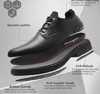 Amazon.com | Men's Orthopedic Leather Dress Walking Shoes ...