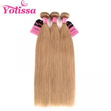 Customers who bought this item also bought. Yolissa 3 Bundles Pure 27 Straight Hair Weaves Honey Blond Color Yolissa Hair