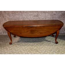 Offered is a cherry queen anne coffee table. Vintage Ethan Allen Queen Anne Style Cherry Drop Leaf Coffee Table Chairish