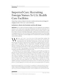 However, when you're recruiting the best of the best, you also need to be the best of the best. Pdf Imported Care Recruiting Foreign Nurses To U S Health Care Facilities