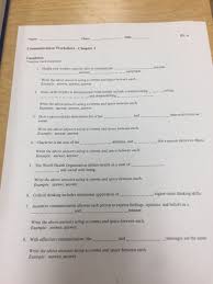It's about taking control of your communication and your. Solved Id A Date Class Communication Worksheet Chapter Chegg Com