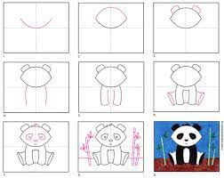 This will be the face of a panda. How To Draw A Panda Bear Art Projects For Kids