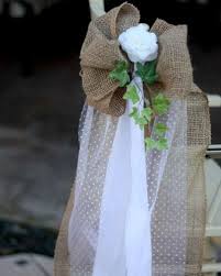 Party Things Burlap Wedding Lace Wedding Decorations Pew Bows
