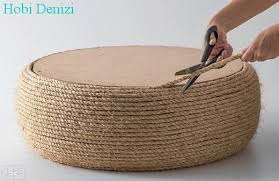 Hayal gücünüze dayanarak yaratıcı süslemeler yapmak isterseniz ihtiyacınız olacak malzemeleri siz. Sunta Halat Ve Araba Lastiginden Puf Koltuk Yapimi