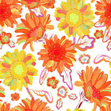 Floral wallpaper for walls floral wallpaper can be very loud and bold or it can be subtle and quiet. Seamless Floral Background Isolated Red Yellow Flowers With Royalty Free Cliparts Vectors And Stock Illustration Image 63536723