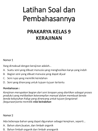Daging kerbau kerajinan berbasis media campuran. Contoh Soal Uraian Prakarya Kelas 9 Kerajinan Berbasis Media Campuran Jawabanku Id