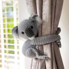 Koala Curtain Tie Back Crochet Pattern Tieback Left Or Right Side Crochet Pattern Pdf Instant Download Amigurumi Pattern Crochet Patterns Crochet Cow Magic Ring Crochet