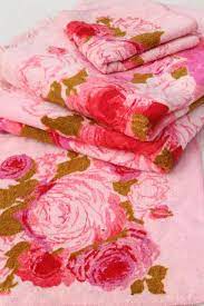 I got 3 bath towels, 4 hand towels, a bath mat and a washcloth for like $5. Vintage Cannon Bath Towels Wash Cloths W Retro Roses Floral On Pink