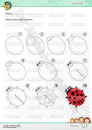 Of all lessons available in this series, this is probably the easiest one to achieved. Drawing Ladybug Arts Worksheets