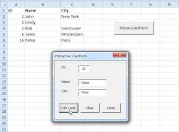 Interactive Userform In Excel Vba Projecten