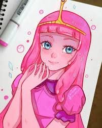 Adventure Time Bubblegum By Larienne Cute Drawings Anime Drawings Sketches Copic Drawings