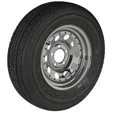 Mounted on a galvanized rim that repels the weather and corrosive saltwater, this assembly comes mounted and. Goodyear Endurance St215 75 R 14 Radial Trailer Tire 5 Lug Chrome Modular Rim Camping World