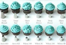 Different Type Of Cupcake Muffin Decoration Baking Chart Icing Design Cake Decorating Tips