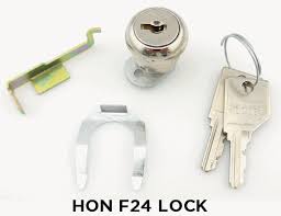 The cam lock engages a mechanism on the inside of the cabinet that locks the lower drawers, while a lock bolt on the cam secures the top drawer. Hon Hon F24 F28 File Cabinet Lock Kit New Rotate Style F24 F28 Easykeys Com