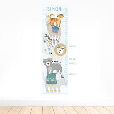 personalized wild and free growth chart blue