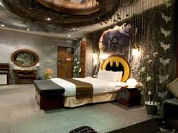 Bed features upholstered headboard and footboard. Tips To Remodeling Your Own Bat Cave With Cool Batman Bedroom Set
