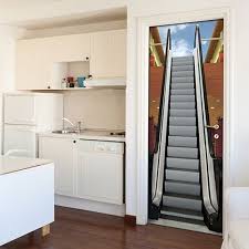 Decouvrez Comment Transporter Votre Deco Au Niveau Superieur Ce Sticker De Porte Escalateur Est Parfait Pour Changer Votre Deco Et Portes Moderne Bibliotheque