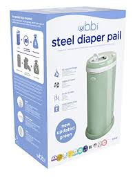 Oem service diaper pail liner color box 8m support for custom baby diaper pail and diaper pail refill bags. Ubbi Steel Modern Diaper Pail Sage No Bag Required Lowcountry High Style