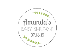Greenery Baby Shower Stickers Wreath Baby Shower Favors Personalized Stickers Wreath Labels Tags Vines Natural Personalized Stickers Baby Shower Favors Shower Favors