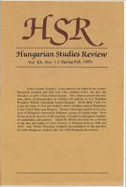 Eddig 3944 alkalommal nézték meg. Hungarian Studies Review Vol 20 No 1 2 Spring Fall 1993 Epa
